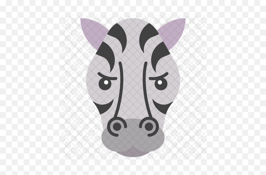 Zebra Face Emoji Icon - Cartoon Png,Snake Emoji Png