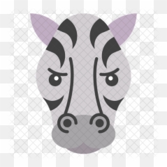 Zebra Face Emoji Icon - Cartoon Png,Snake Emoji Png