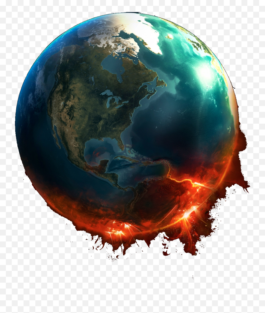 Download Ire Earth Globe Wall - Transparent Earth On Fire Png,Earth Png Transparent