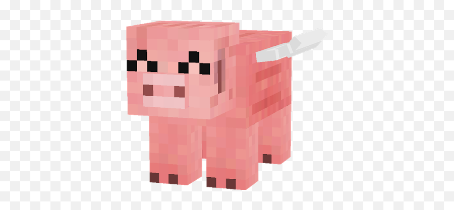 Minecraft Flying Pig - Minecraft Pig With Wings Png,Minecraft Transparent