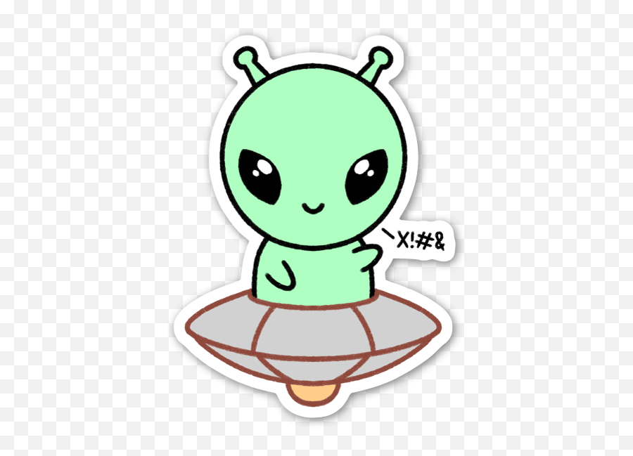 Kawaii Alien Sticker - Transparent Alien Stickers Png,Alien Png