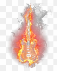 Fire Light Flame Guitar Burning Png
