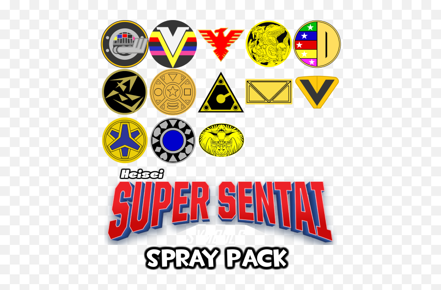 Heisei Super Sentai Symbols Spray Pack - Super Sentai Era Heisei Png,Super Sentai Logo