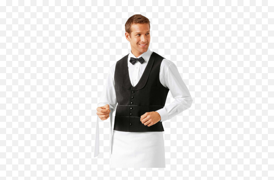 Png Images Transparent Background - Waiter With Vest And Apron,Waitress Png