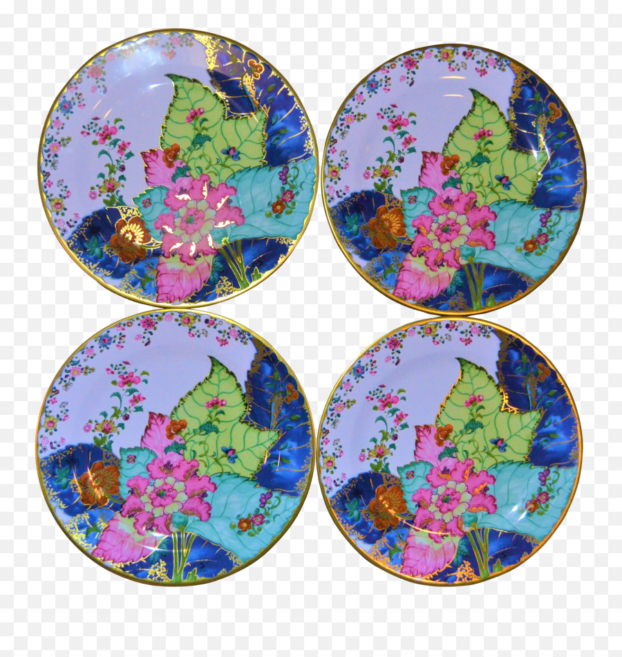 Enamaled Tin Tobacco Leaf Plates - Set Of 4 Decorative Png,Tobacco Leaf Png