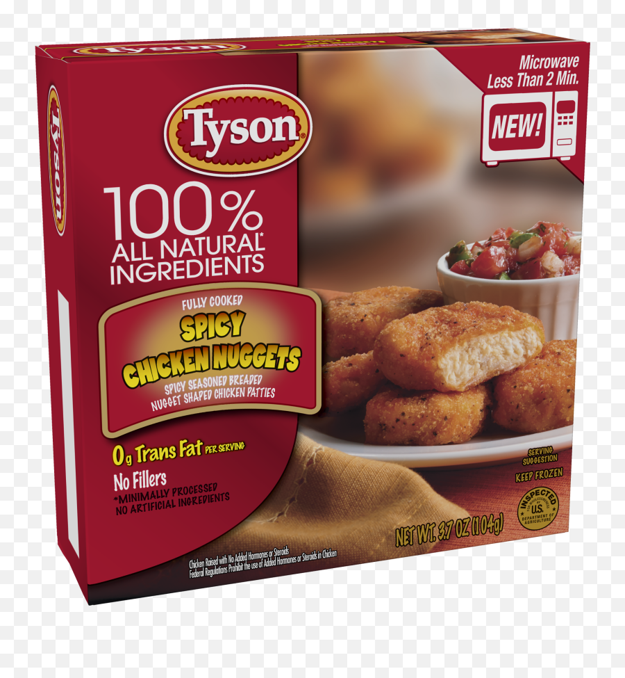 Tyson Spicy Chicken Nuggets 3 - Tyson Spicy Chicken Nuggets Png,Chicken Nugget Transparent