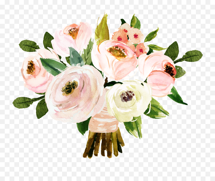 Hand Painted Flowers Png - Bouquet For Wedding Logo,Painted Flowers Png