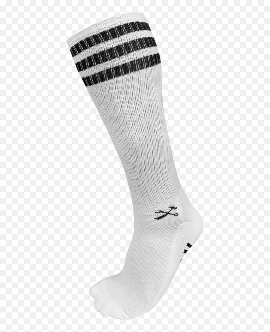 Tall White Classic Stripe Socks - Solid Png,Black Stripes Png