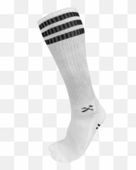Tall White Classic Stripe Socks - Solid Png,Black Stripes Png