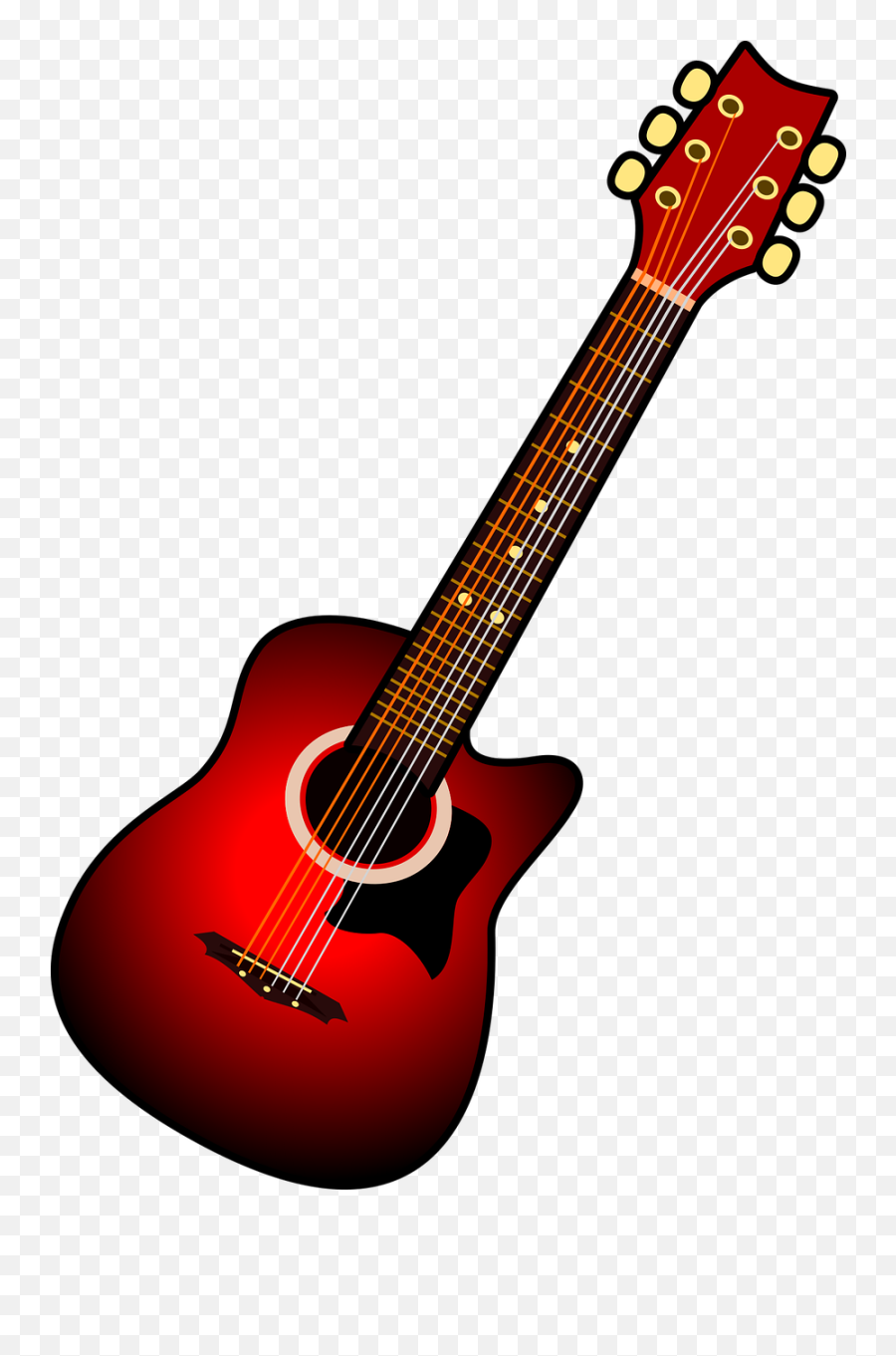 Guitar Red String Instruments - Guitar Graphic Red Png,Red String Png