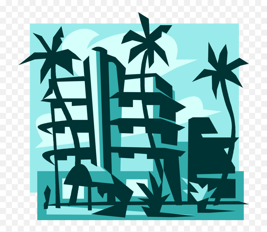 Palm Trees Vector - Example Of Traditional Wisdom Png Resort Clipart Black And White,Palm Tree Vector Png