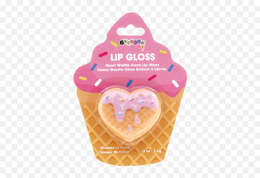 Iscream Heart Waffle Cone Lip Gloss - 29567 Heart Waffle Cone Lip Gloss Png,Lip Gloss Png