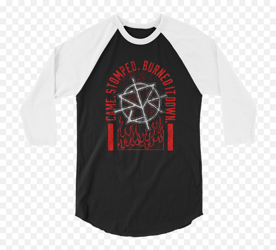 Seth Rollins Burned It Down Raglan T - Shirt Wwe Us Cousin Crew Christmas Shirts Png,Seth Rollins Transparent