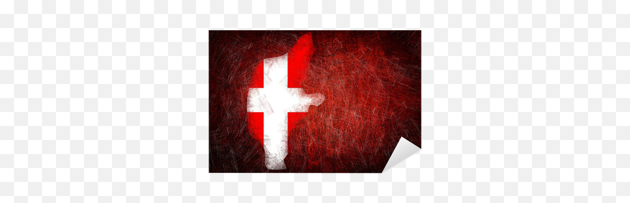 Grunge Textured Denmark Flag Sticker U2022 Pixers - We Live To Change Christian Cross Png,Grunge Cross Png