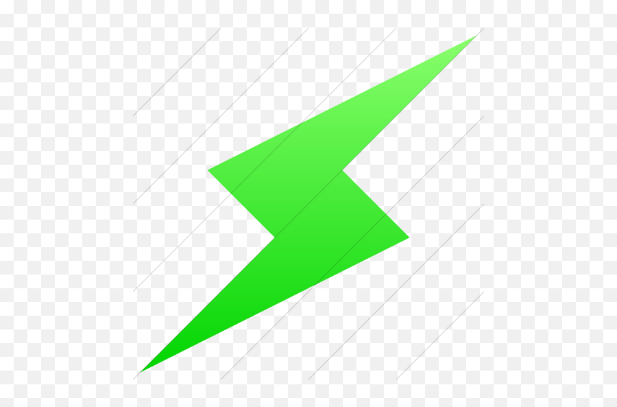 Simple Ios Neon Green Gradient Raphael - Green Lighting Bolt Icon Png,Green Lightning Png