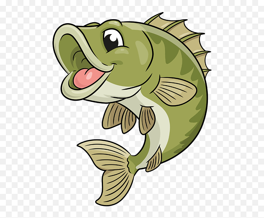How To Draw A Bass - Really Easy Drawing Tutorial Fishes Png,Bass Fish Icon