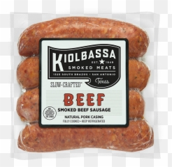 Beef Smoked Sausage Kiolbassa Meats - Kielbasa Sausage Png,Sausage Transparent