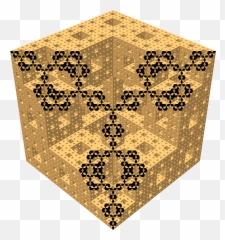 Menger Sponge Diagonal Section 18 - Motif Png,Sponge Png