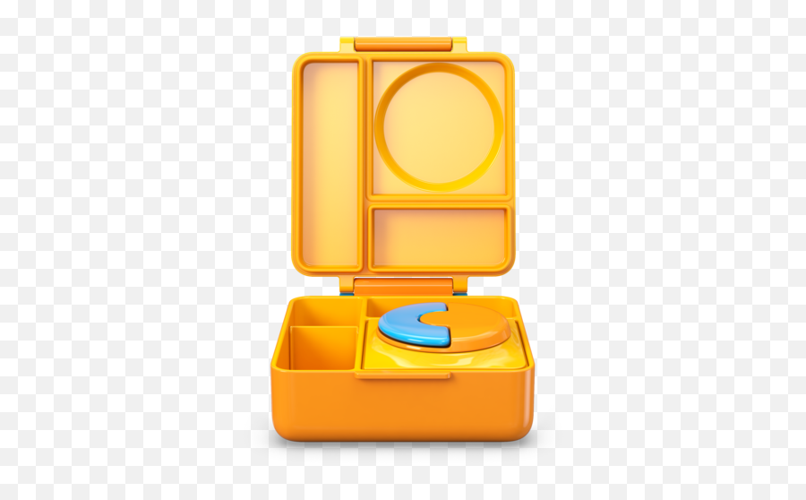 Omiebox Sunshine Yellow Bento Lunch Box - Kids Lunch Box Insulated Png,Lunch Box Png