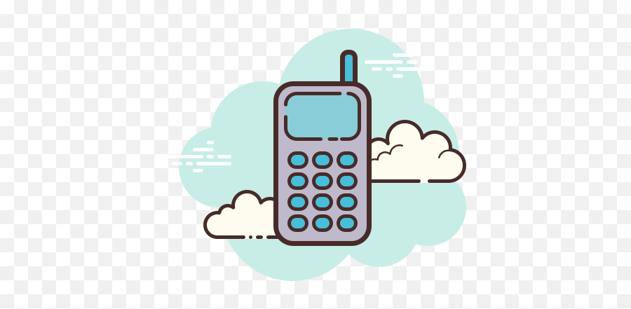Cell Phone Icon In Cloud Style - Spotify Cloud Icon Png,Cell Phone Icon Images
