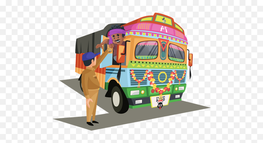 Best Premium Truck Driver Is Standing With The And - Indian Truck Vector Png,Truck Driver Icon