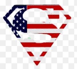 Throw Pillow For Sale - American Flag Superman Logo png