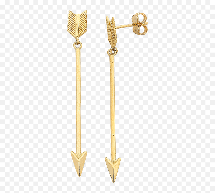 Gold Earrings - Gold Arrow Drop Earrings Png,Gold Arrow Png