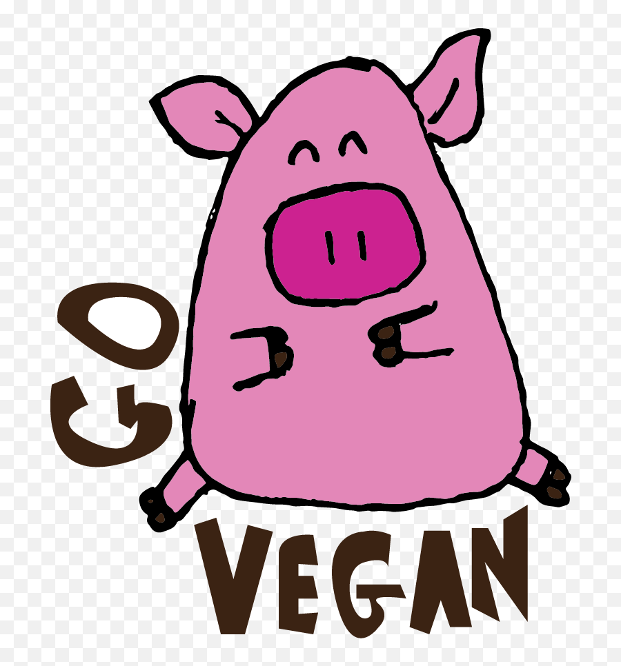 Download Hd Go Vegan Pig Transparent Png Image - Nicepngcom Go Vegan Png,Pig Png