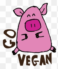 Download Hd Go Vegan Pig Transparent Png Image - Nicepngcom Go Vegan Png,Pig Png