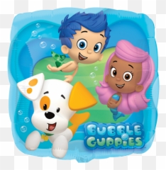 18 Bubble Guppies Blue Foil Balloon - Bubble Guppies Party Supplies Png,Bubble Guppies Png