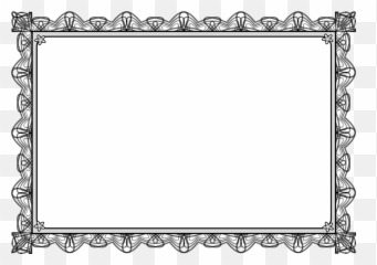 Picture Frame Line Art Square Png - Black And White Templates