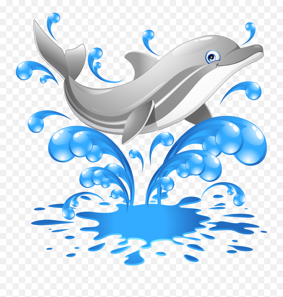 Dolphin Cartoon Clip Art Transprent Png Free - Orca With Cartoon Dolphin In Water,Orca Png