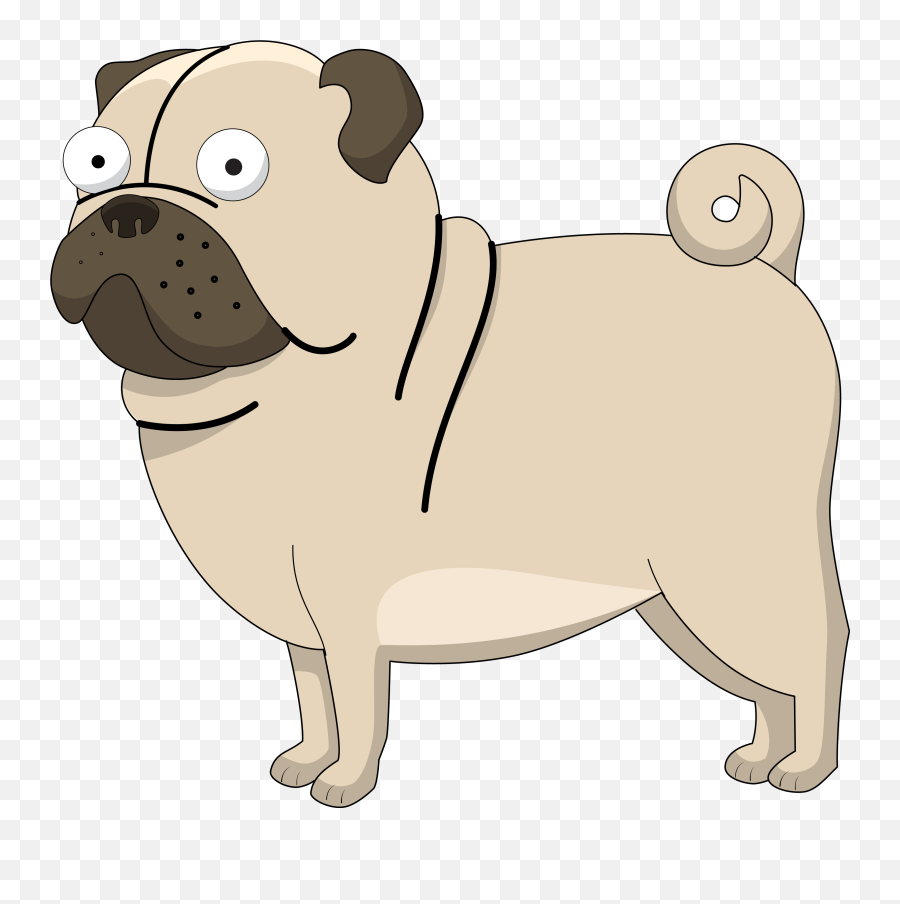 Transparent Pug Clipart - Transparent Pug Dog Clipart Png,Pug Face Png