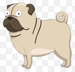 Transparent Pug Clipart - Transparent Pug Dog Clipart Png,Pug Face Png