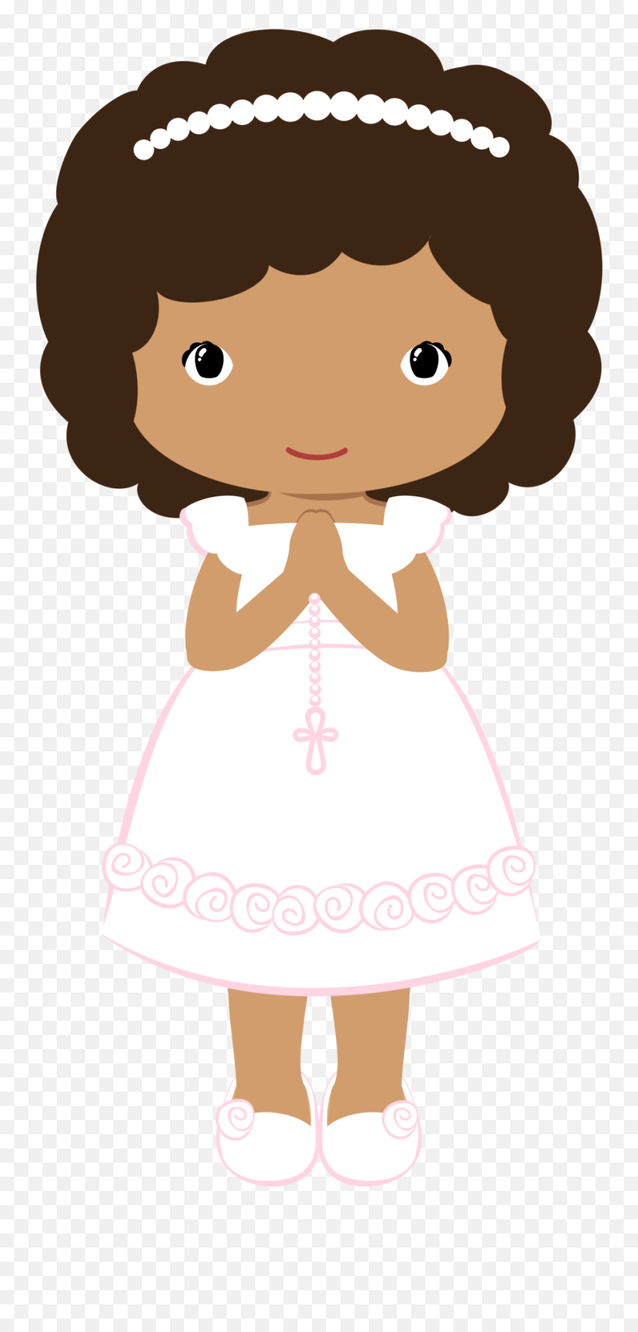 Clipart Girl First Communion - Clipart Communion Girl Png First Communion Girl Clipart,Wave Hair Png