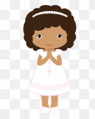 Clipart Girl First Communion - Clipart Communion Girl Png First Communion Girl Clipart,Wave Hair Png