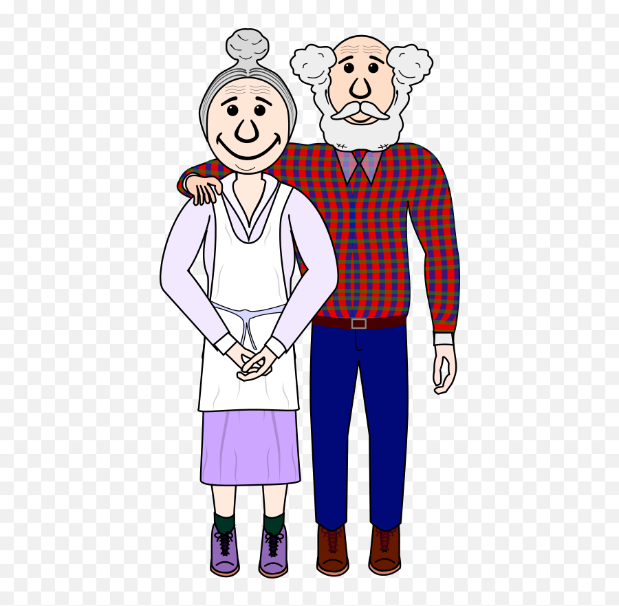 Grandpa Clipart Happy Old Couple - Old Couple Clipart Png,Happy Couple Png
