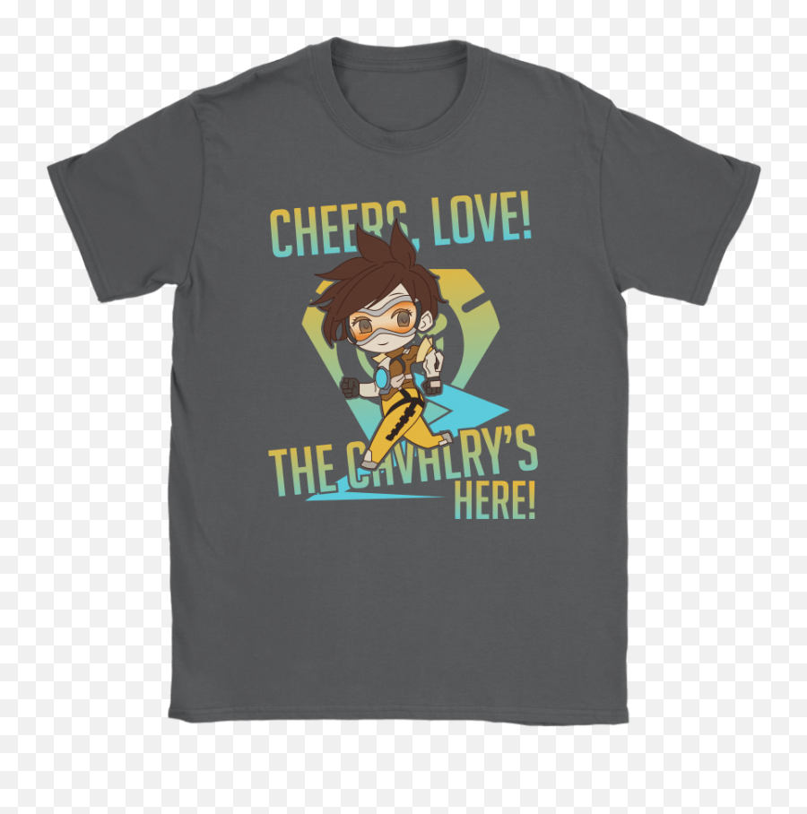 Cheer Love The Cavalryu0027s Here Chibi Tracer Overwatch Shirts U2013 Nfl T - Shirts Store T Shirt Design Contest Png,Overwatch Tracer Png