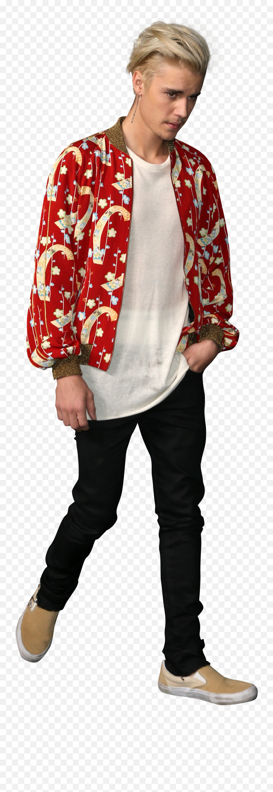 Justin Bieber Dressed In A Red Shirt - Justin Bieber Red Shirt Png,Red Shirt Png