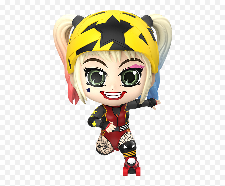 Harley Quinn Roller Derby Version Cosbaby By Hot Toys - Harley Quinn Figurine Birds Of Prey Png,Harley Quinn Transparent