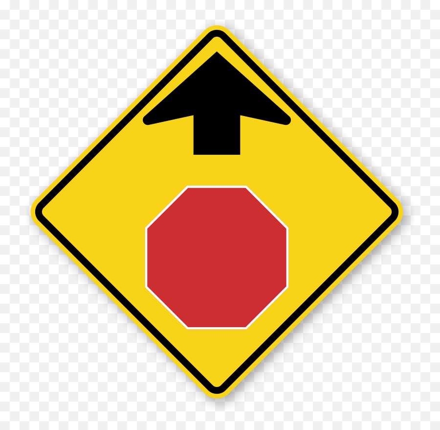 Stop Ahead Symbol Sign - W31 Sku Xw31 Stop Sign Ahead Road Sign Png,X Sign Png