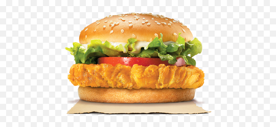 Crispy Outside Tender Inside Tasty Everywhere - Chicken Burger Hot Spicy Png,Burger King Crown Png