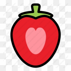 Download Strawberry Half Vector Icon Inventicons - Clip Art Png,Half Heart Png
