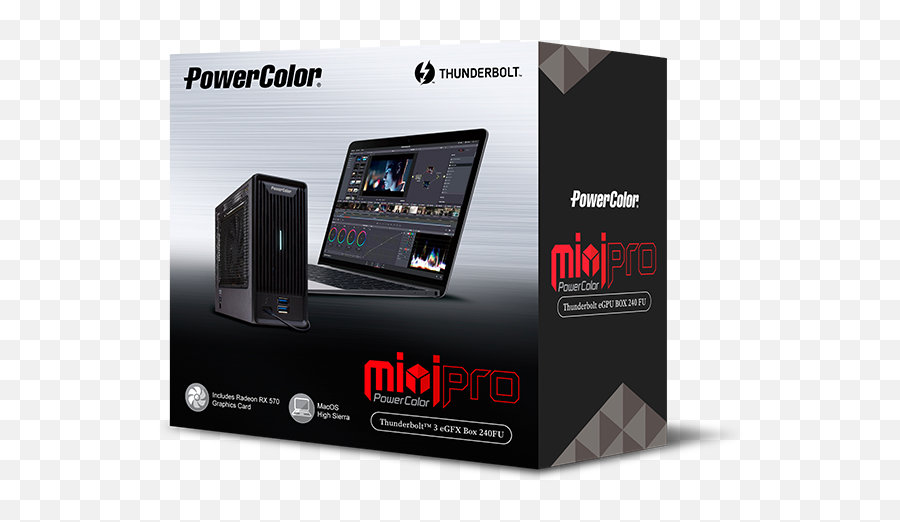 Powercolor Mini Pro - Powercolor Powercolor Mini Pro Rx570 8gb Egpu Thunderbolt3 Png,Thunderbolt Png