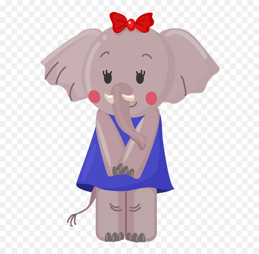 Elephant Girl Clipart - Happy Png,Girl Clipart Transparent