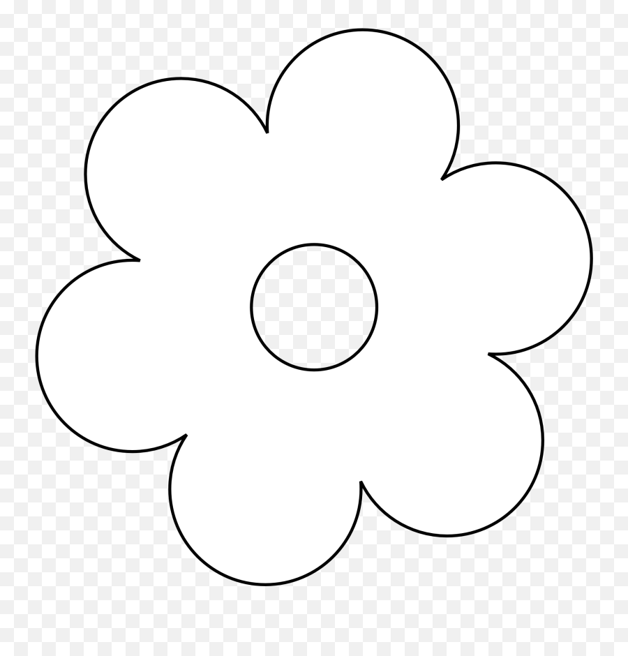 Download Hd Flower Black And White Clip Art Flowers Clipart - Flower Clip Art Pattern Black And White Png,Flowers Clipart Png