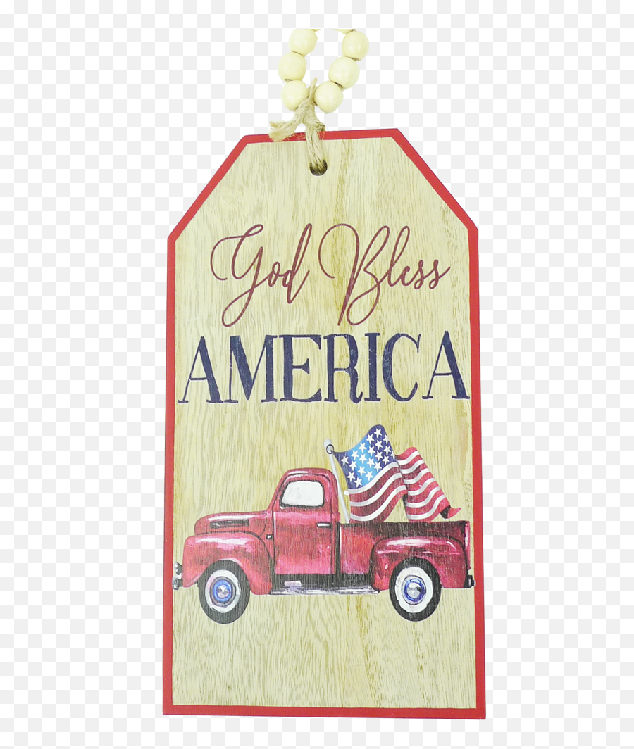 12 God Bless America Red Truck Sign - Pickup Truck Png,Red Truck Png
