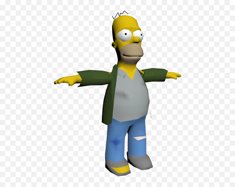 Pc Computer - The Simpsons Hit U0026 Run Homer Scuzzy T Pose Maggie Simpson Png,Homer Png