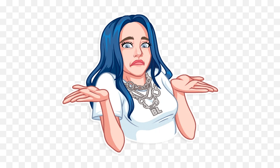 Billie Eilish - Telegram Sticker Billie Eilish Telegram Sticker Png,Billie Eilish Png