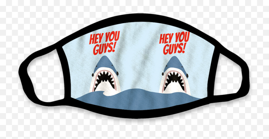Youth Shark Teeth Face Mask - Moustache Png,Shark Teeth Png